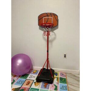 Kids Basketball Hoop for 1- 6 Year Old Stand Adjustable Height 3.5ft-5.5ft
